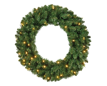 Everlands Everest Kerstkrans met LED Ø50 cm – 60 LED - afbeelding 1
