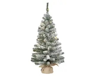 Everlands Imperial Mini Boom H90cm - Sneeuw - met verlichting op batterijen