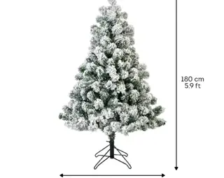 Everlands Kunstkerstboom Imperial Pine Snowy H180cm - afbeelding 5