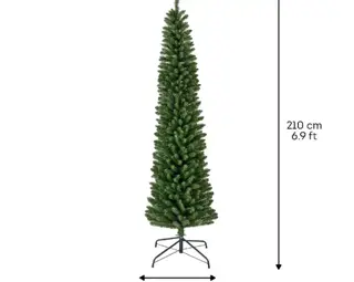 Everlands Kunstkerstboom Pencil Pine - H210 x D60 cm - afbeelding 5