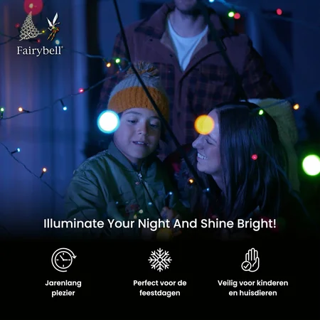 Fairybell Kerstboom voor buiten - Allsurface H300cm 320led Warmwit met Twinkle - afbeelding 3