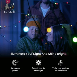 Fairybell Kerstboom voor buiten - Allsurface H300cm 320led Warmwit met Twinkle - afbeelding 3