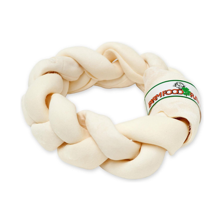 Farm Food Rawhide Dental Braided Donut