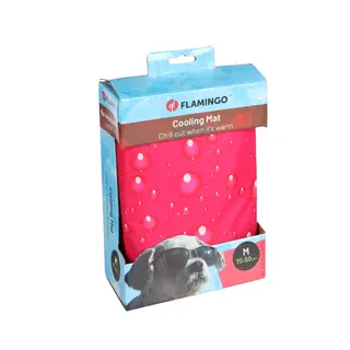Flamingo koelmat hond fuchsia 70x50 cm – ideaal voor middelgrote honden