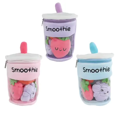 Fluffy Menu Pluche Smoothie met Fruit 20cm (assorti) - afbeelding 1