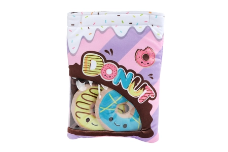 Fluffy Menu Snack Zakjes Pluche Donut - 21cm