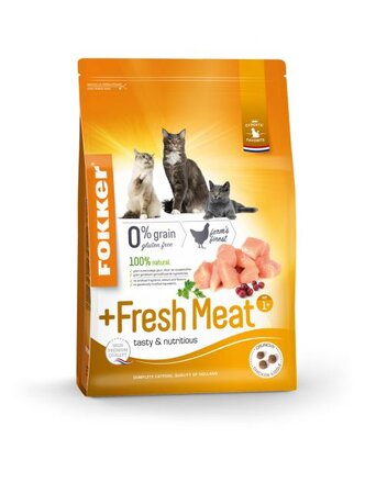 Fokker Kattenvoer +Fresh Meat - 2,5kg - afbeelding 1