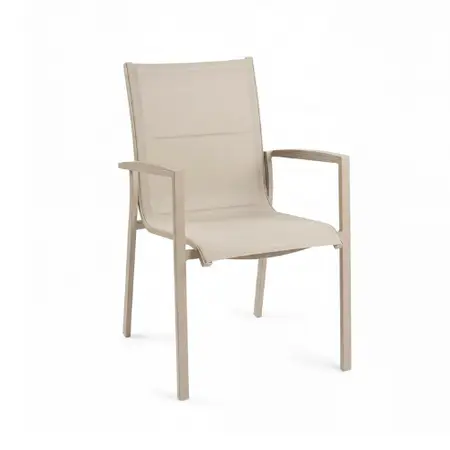 Foxx Alu Stapelbare Armstoel Champagne - Tierra Outdoor