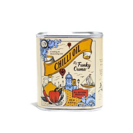 Funky Ouma Tin: Chilli Oil 250ml - afbeelding 1