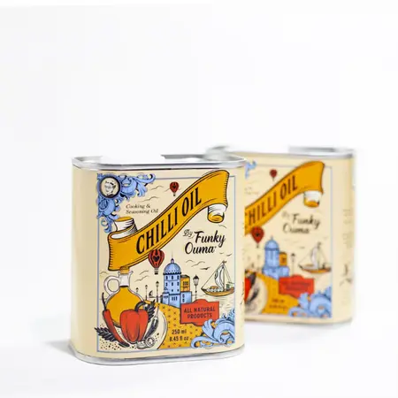 Funky Ouma Tin: Chilli Oil 250ml - afbeelding 2