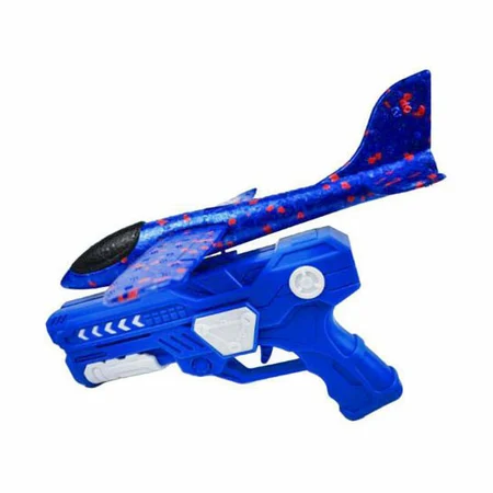Foamvliegtuig met Lanceerpistool - blauw