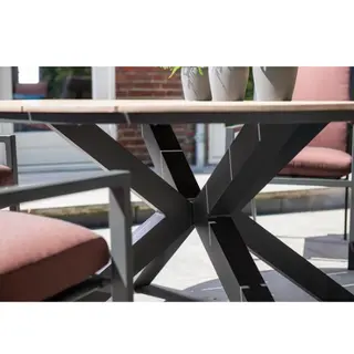 Garden Impressions Edison Tafel Ø122cm Grijs - Light Teak - afbeelding 4