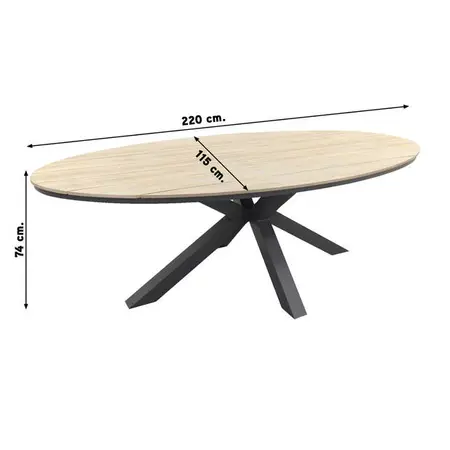 Garden Impressions Edison Tafel 220x115cm - afbeelding 2