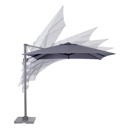 Garden Impressions Hawaii Zweefparasol Vierkant Dark Grey 250x250cm - afbeelding 3