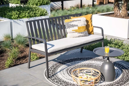 Garden Impressions Pisa Parkbank - Aluminium - Carbon Black - afbeelding 5