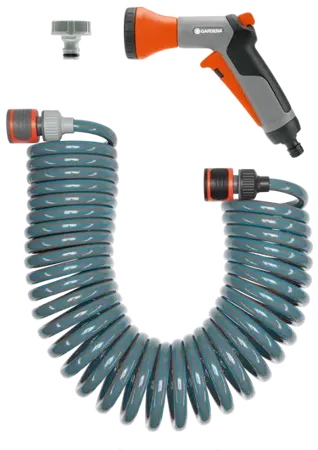 GARDENA Spiraalslang Set 10 m – Compact & compleet voor balkon & tuin