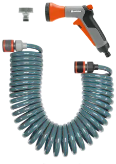 GARDENA Spiraalslang Set 10 m – Compact & compleet voor balkon & tuin
