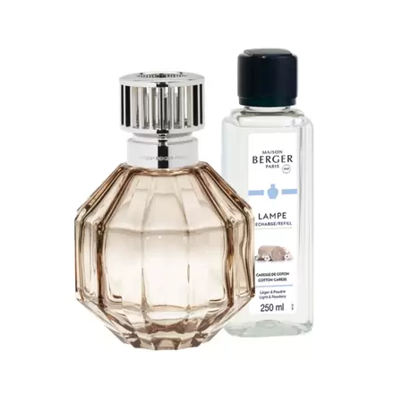 Giftset Lampe Berger Facette Nude - incl. Caresse De Coton / Cotton Caress 250ml