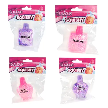 Glamour Squishy Knijpfles Parfum/nagellak 7cm - afbeelding 1
