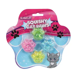 Glamour Squishy Sugar Mini Kattenpootjes - 4st