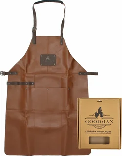 Goodman BBQ Schort Echt Leer – Cognac Bruin, Comfort & Functionaliteit