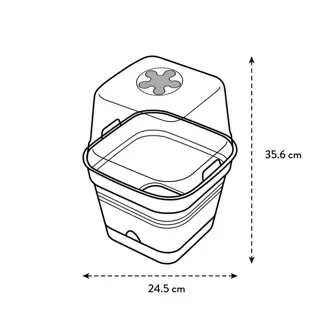 Green basics Kweekpot Vierkant Allin1 25cm Bladgroen - afbeelding 3