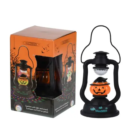 Halloween Lantaarn 20cm Met Licht (3 varianten) - afbeelding 2