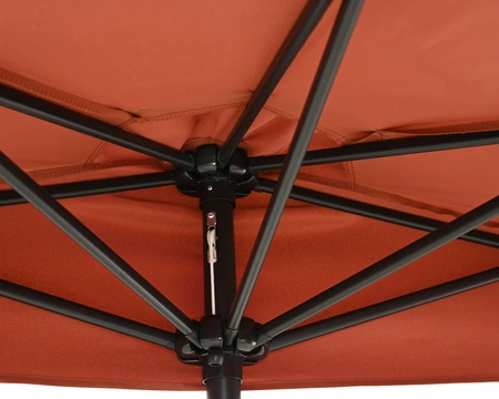 Halve Parasol Rood (270x135x235) - afbeelding 2