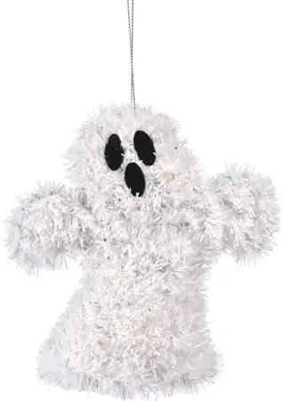 Hangdecoratie Spookje Tinsel Wit 16cm