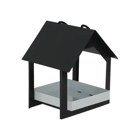 Hangende Voedertafel Antraciet en Wit - afbeelding 2