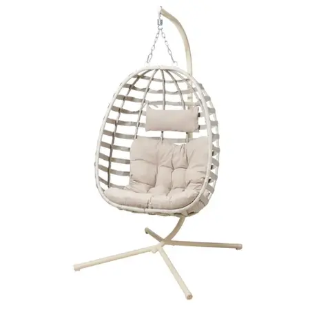 Hangstoel Met Kussen Beige