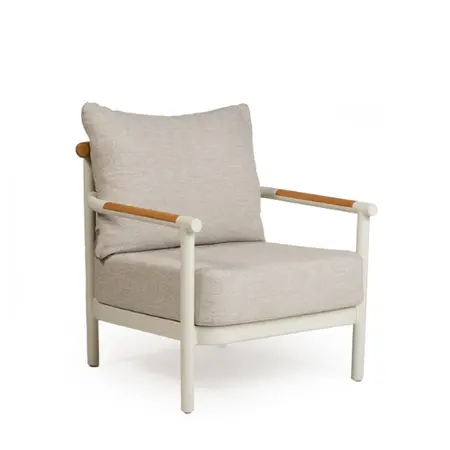 Hiuri Lounge Chair Creme White - Tierra Outdoor