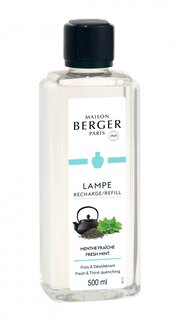 Huisparfum 500ml Menthe fraiche au Riad / Fresh mint at the Riad - Lampe Berger navulling