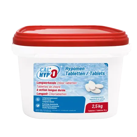 Hypomen Tabletten - Langwerkende Chloortabletten 10g - 2,5kg
