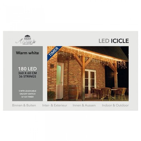 Ijspegelverlichting 180 lampjes Led Warm wit Anna's Collection