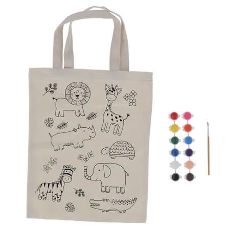 Inkleurtas Jungle – Creatieve tas om zelf te versieren - afbeelding 1
