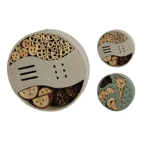 Insectenhotel Rond 25cm (keuze uit groen of beige) - afbeelding 2