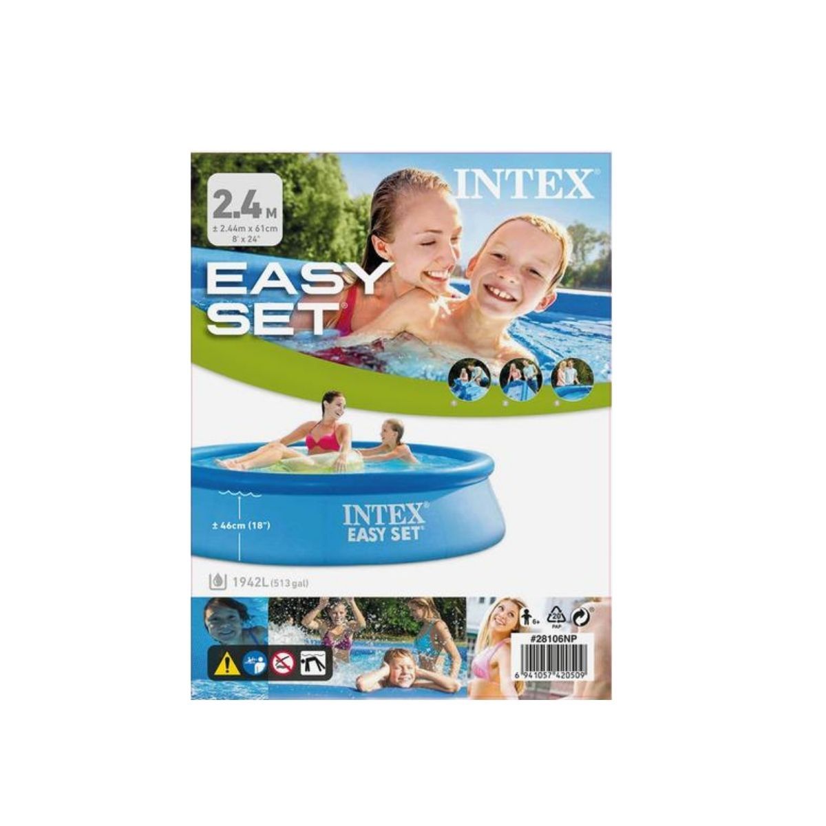 Uitbeelding afstuderen Tragisch Intex - Zwembad Easy Set Up - 244 x 61 cm