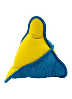 Jack and Vanilla Rex drijvend hondenspeelgoed 18 cm geel/blauw