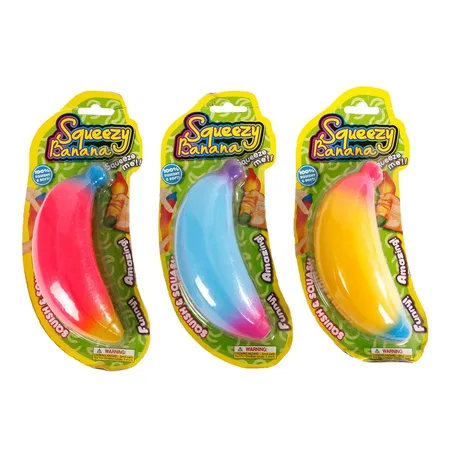 Jungle Expedition Squeezy Banana Rainbow 14cm