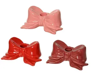 Kandelaar Strik Keramiek (assorti) - afbeelding 1