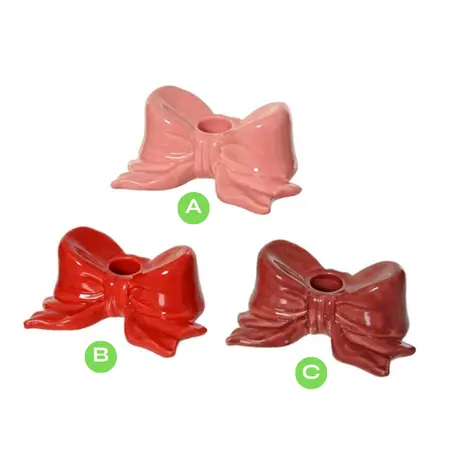 Kandelaar Strik Keramiek (assorti) - afbeelding 2