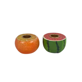 Kandelaar Watermeloen/Sinasappel (assorti) - afbeelding 1
