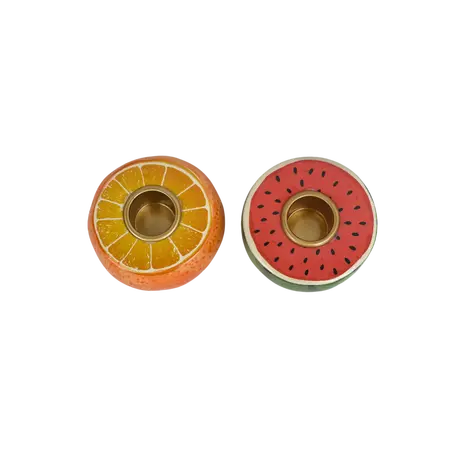 Kandelaar Watermeloen/Sinasappel (assorti) - afbeelding 2
