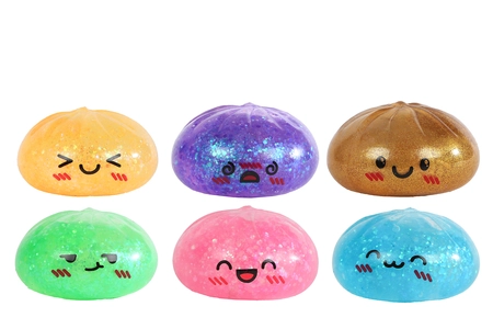 Kawaii fidget glitterslijm dumpling in stoommand - afbeelding 4