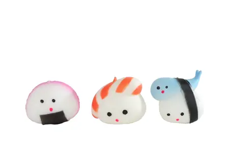 Kawaii Fidget Sushi Vriendjes - 3 stuks in Takeaway doosje - afbeelding 2