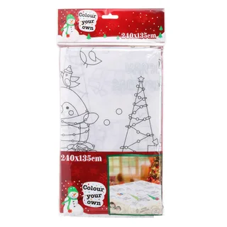 Kerst Tafelkleed Kleurbaar 240x135cm - afbeelding 1