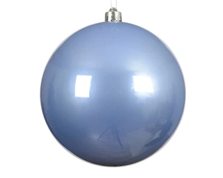 Kerstbal Ø14cm - Kunststof - Glans Sky Blue