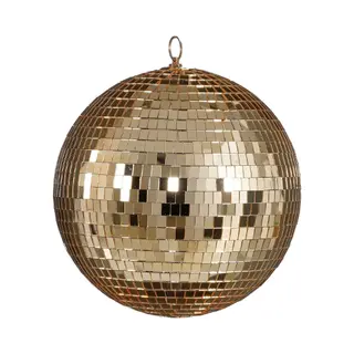 Kerstbal Discobal Ø25 cm Spiegel - Champagne