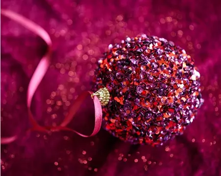 Kerstbal Foam D10cm Granaatappel - afbeelding 2